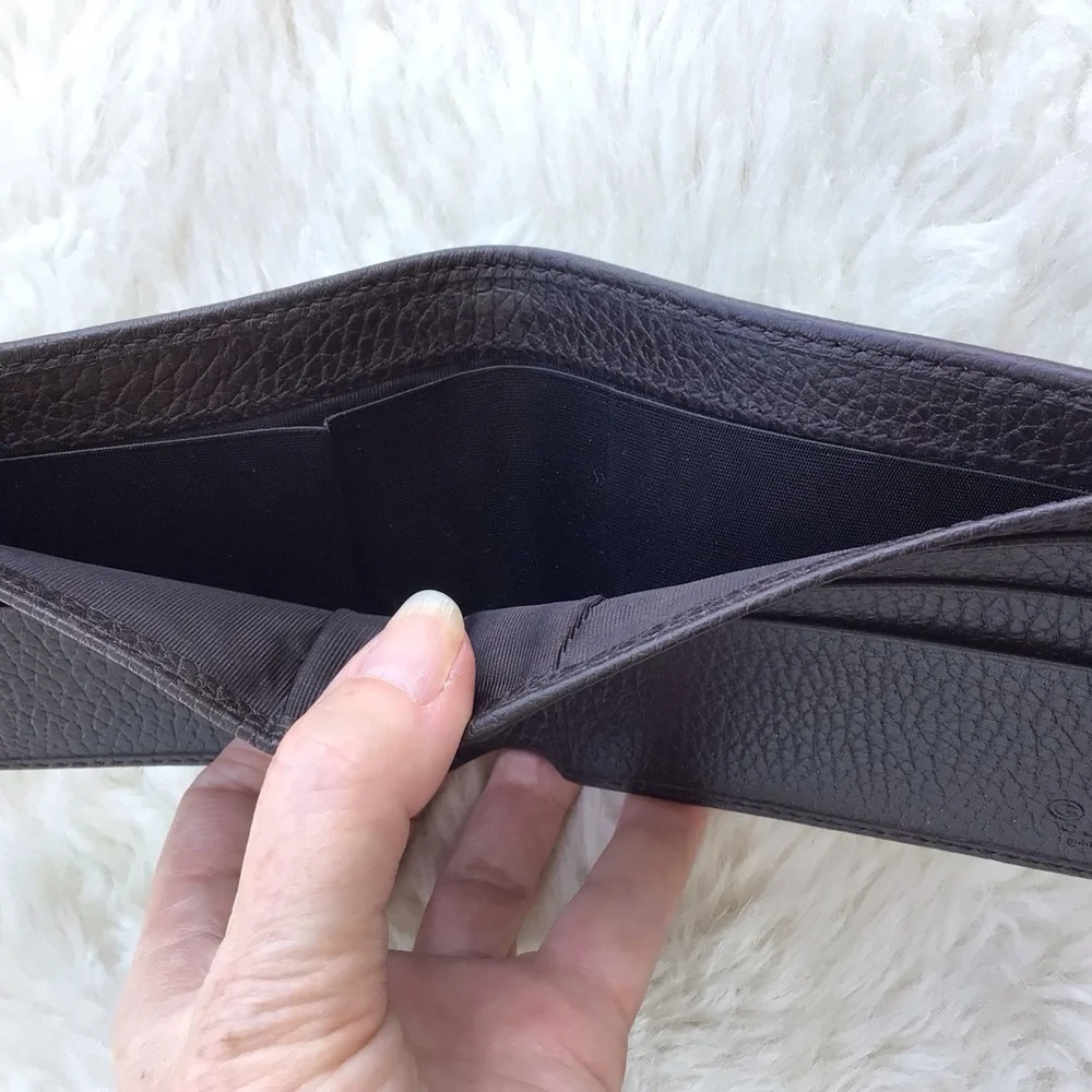 Gucci Guccisima Canvas and Leather Bi-fold Money Clip Wallet Excellent